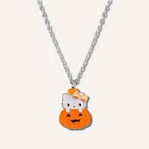 Hello Kitty Halloween Pumpkin Necklace